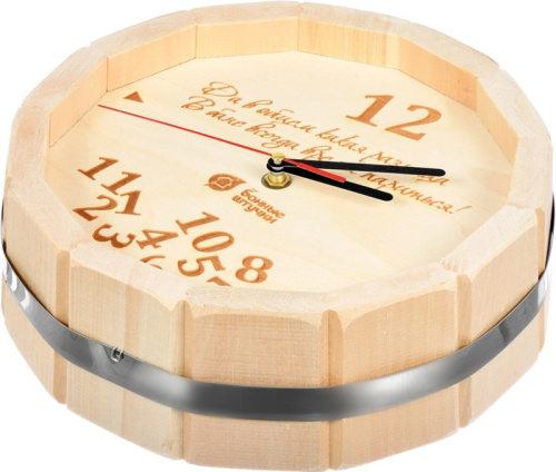 Часы для бани и сауны Банные штучки 39100 в форме бочки фото 2