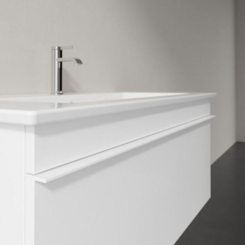 Мебель для ванной Villeroy & Boch Venticello 95 glossy white, с белой ручкой фото 4