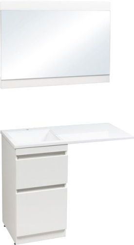 Мебель для ванной Style Line Даллас 110 Люкс Plus напольная, белая фото 4