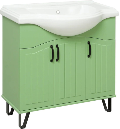 Мебель для ванной Runo Марсель 80, напольная, зеленая фото 4