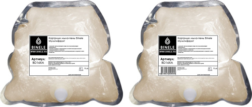 Жидкое мыло Binele BD16XA мультифрукт мыло-пена (Блок: 2 картриджа по 1 л) фото 2