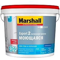 Краска для стен и потолков латексная Marshall Export-2 глубокоматовая база BW 2,5 л.