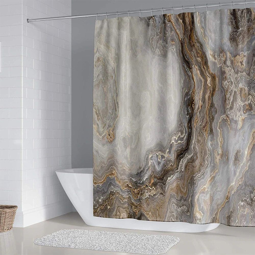 Штора для ванной Carnation Home Fashions Marble 180x200 brown фото 3