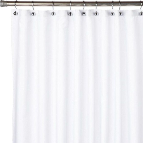 Штора для ванной Carnation Home Fashions Nylon Liner White защитная фото 2