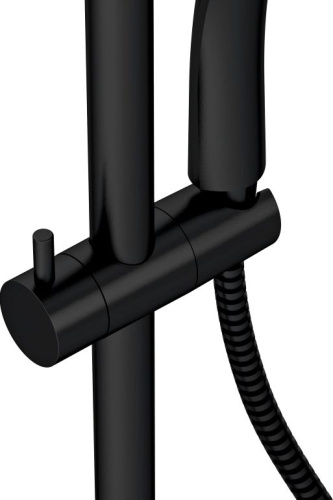 Душевая стойка Cersanit Brasko Black 63112 с термостатом, черная фото 3