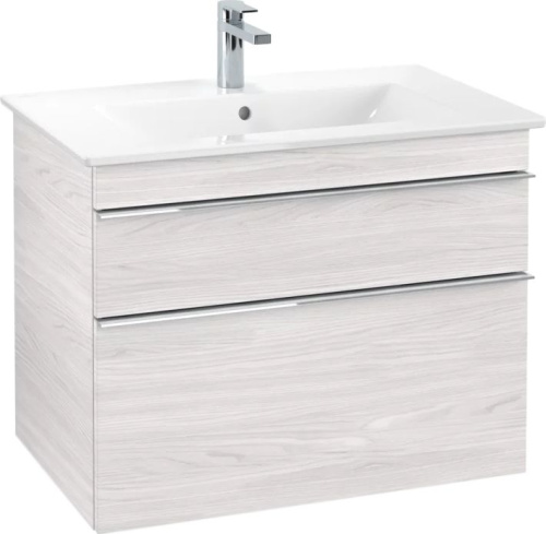 Мебель для ванной Villeroy & Boch Venticello 80 white wood, с ручками хром фото 6