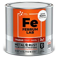 Ferrum LAB / Феррум Лаб грунт-эмаль по ржавчине 3 в 1 полуматовая 2 л