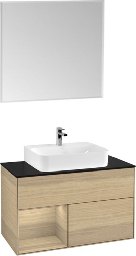 Мебель для ванной Villeroy & Boch Finion G112PCPC 100 с подсветкой и освещением стены фото 6
