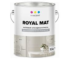 VINCENT ROYAL MAT A 1 краска алкидная для внутренних работ, матовая, база А (1,4кг)