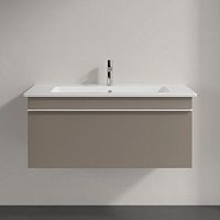 Мебель для ванной Villeroy & Boch Venticello 95 truffle grey, с белой ручкой