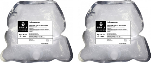 Жидкое мыло Binele BD04XA нейтральное (Блок: 2 картриджа по 1 л) фото 2
