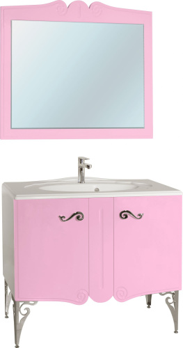 Мебель для ванной Bellezza Эстель 90 розовая фото 7