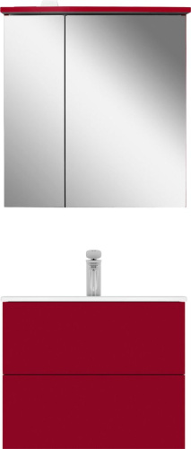 Зеркало-шкаф AM.PM Spirit V2.0 60 R с LED-подсветкой, красный глянец фото 2