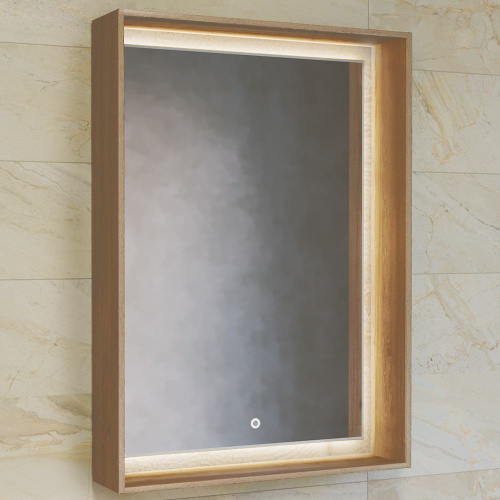 Зеркало Raval Frame 60 дуб трюфель, с подсветкой фото 2