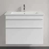 Мебель для ванной Villeroy & Boch Venticello 80 glossy white, с белыми ручками