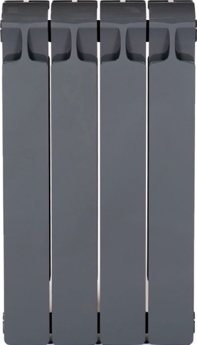 Радиатор биметаллический Rifar Monolit 500 4 секции, титан фото 2