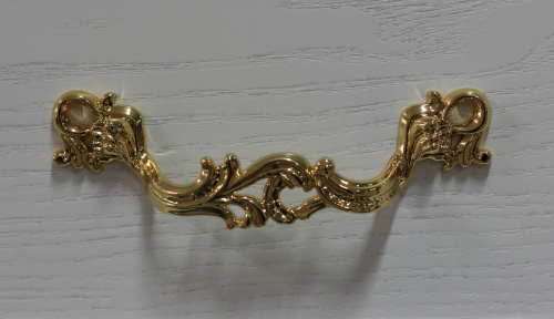 Шкаф-пенал ValenHouse Эллина 40 L с бельевой корзиной, слоновая кость, фурнитура золото фото 7
