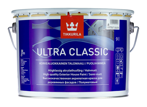 Краска Tikkurila Ultra Talomaali акрилатно-масляная, для деревянного дома