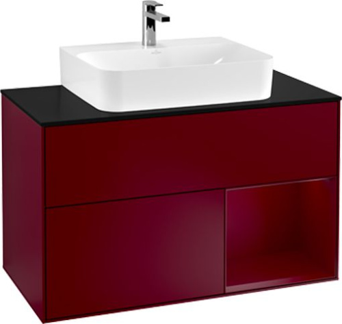 Мебель для ванной Villeroy & Boch Finion G122HBHB 100 с подсветкой и освещением стены фото 3