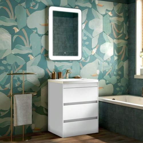 Мебель для ванной Art&Max Family 60, напольная, Bianco Lucido фото 4