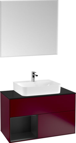 Мебель для ванной Villeroy & Boch Finion G112PDHB 100 с подсветкой и освещением стены фото 4