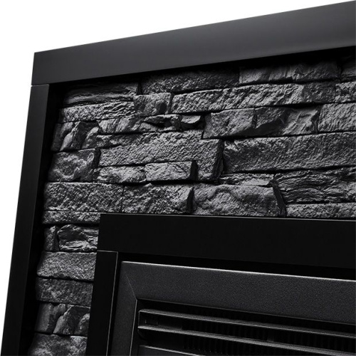 Портал Firelight Loft 30 камень черный, черная эмаль фото 4