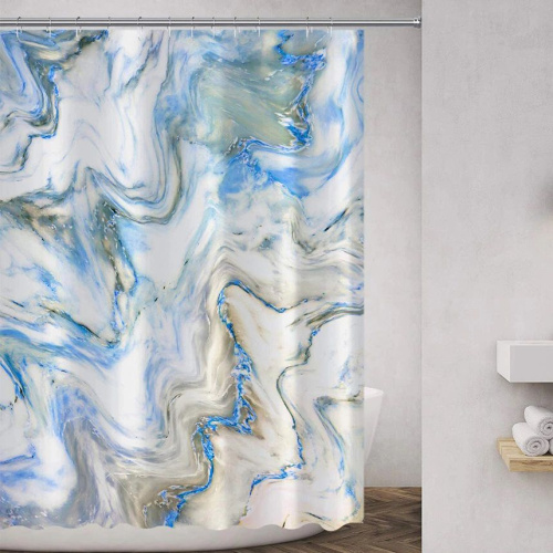 Штора для ванной Carnation Home Fashions Marble 180x200 turquoise