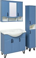 Мебель для ванной Runo Марсель 80, напольная, синяя