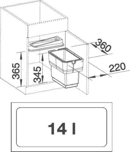 Мусорное ведро Blanco Singolo 512880 фото 3 Мусорное ведро Blanco Singolo 512880 фото 3