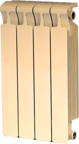 Радиатор биметаллический Rifar Monolit 500 4 секции, айвори