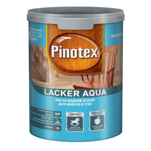 Лак для дерева на водной основе колеруемый Pinotex Lacker Aqua 70 глянцевый 1 л.
