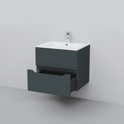 Мебель для ванной AM.PM Tender 60 подвесная, графит + Сертификат AM.PM на 30 дней подписки на медиасервис фото 6