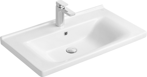 Комплект Унитаз подвесной Gustavsberg Hygienic Flush WWC 5G84HR01 безободковый + Мебель для ванной STWORKI Стокгольм 80 фото 5
