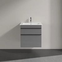 Мебель для ванной Villeroy & Boch Venticello 55 glossy grey, с ручками хром