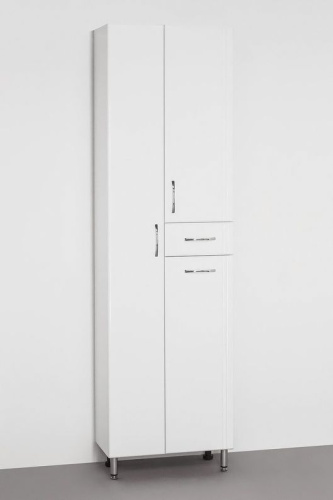 Шкаф-пенал Style Line Эко Стандарт 54 с бельевой корзиной, белый фото 2