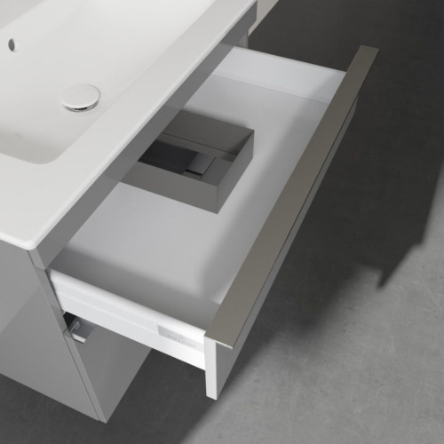 Мебель для ванной Villeroy & Boch Venticello 80 glossy grey, с ручками хром фото 3