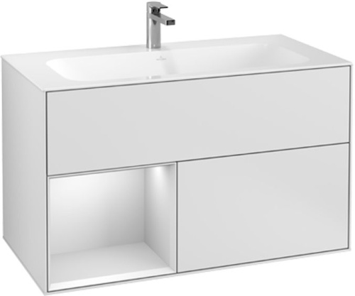 Мебель для ванной Villeroy & Boch Finion G030MTMT 100 с подсветкой и освещением стены