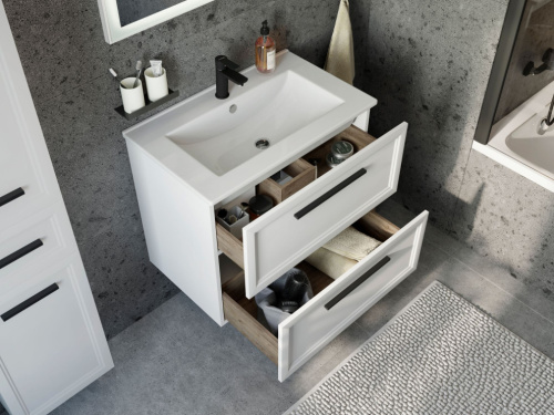 Мебель для ванной STWORKI Эстерсунд 75 белая матовая фото 4