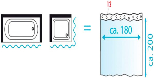 Штора для ванной Ridder Butterflies 32606 фото 3 Штора для ванной Ridder Butterflies 32606 фото 3