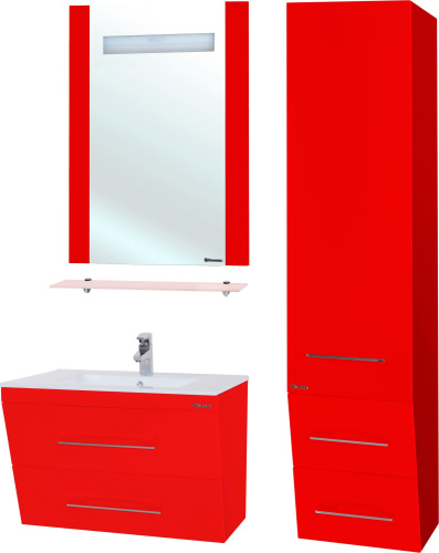 Мебель для ванной Bellezza Берта подвесная 60 красная фото 3