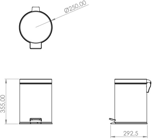 Мусорное ведро Berges Wasserhaus 122003 12 л, белое фото 3 Мусорное ведро Berges Wasserhaus 122003 12 л, белое фото 3