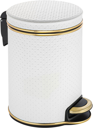 Мусорное ведро Geralis V-PWG-B белое, золото, 5 л Мусорное ведро Geralis V-PWG-B белое, золото, 5 л