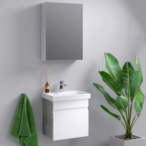 Мебель для ванной Aqwella Smart 50 бетон светлый фото 5