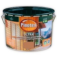 Пропитка декоративная для защиты древесины Pinotex Ultra AWB полуглянцевая орех 9 л.