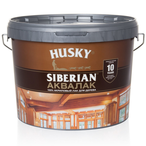 Лак Husky Siberian Аквалак акриловый, защитный для стен и потолков