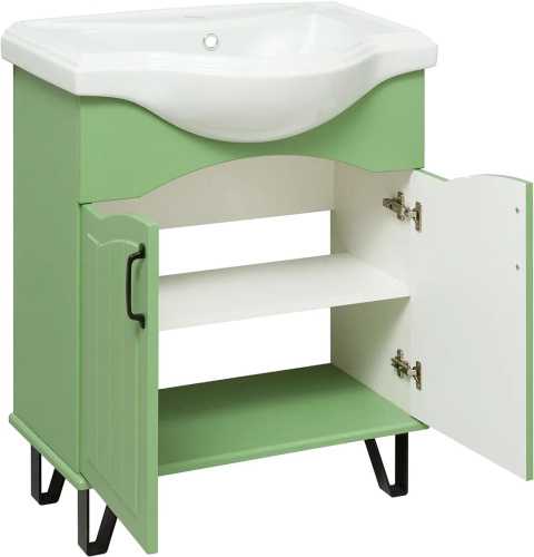 Мебель для ванной Runo Марсель 65, напольная, зеленая фото 5