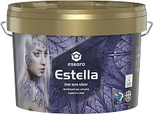 Краска "Эстелла" (Estella) глубокоматовая белоснежная одного слоя "Эскаро/Eskaro" 0,9 л