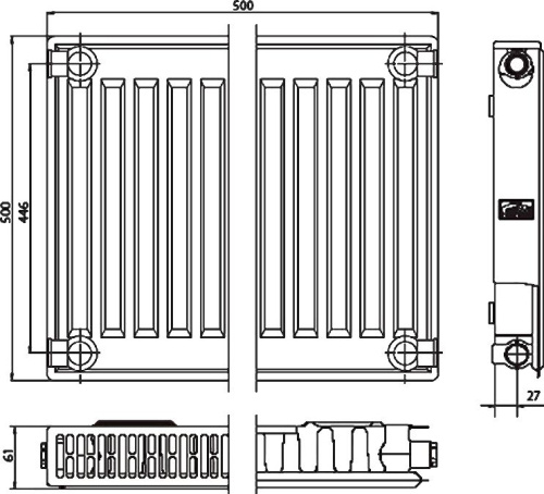 Радиатор стальной Kermi FKO 110505 тип 11 фото 3