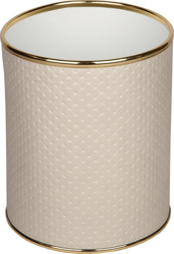 Мусорное ведро Geralis M-PLG-S бежевое, золото, 7,5 Мусорное ведро Geralis M-PLG-S бежевое, золото, 7,5