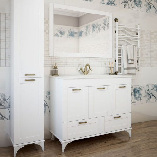 Мебель для ванной Sanflor Ванесса 105, напольная, белая фото 3